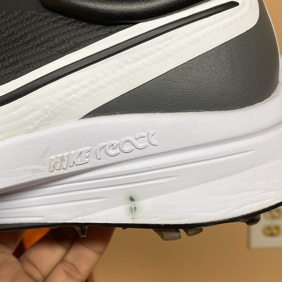 Nike React Air Zoom Infinity Tour NEXT% Spikeless Golf Shoes “Black Gray White” - Picture 15 of 17